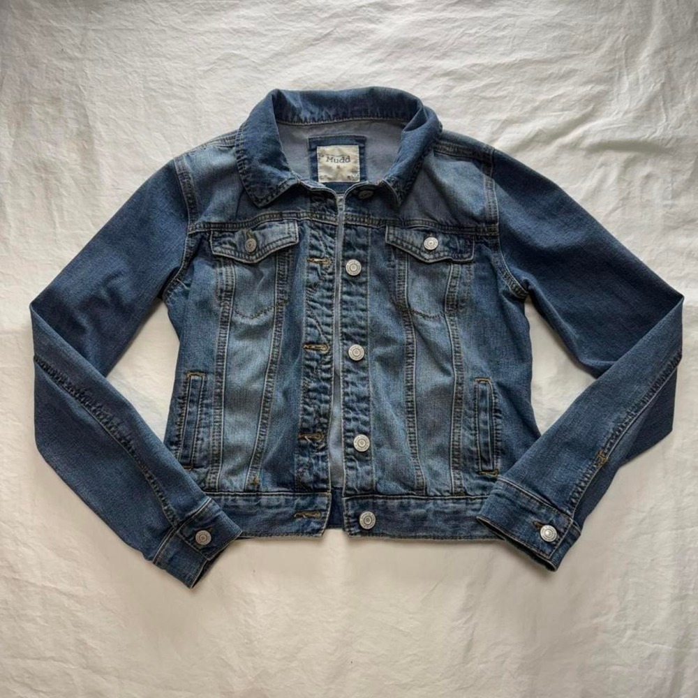Mudd Blue Denim Trucker Jean Jacket Womens M Y2k 2000s